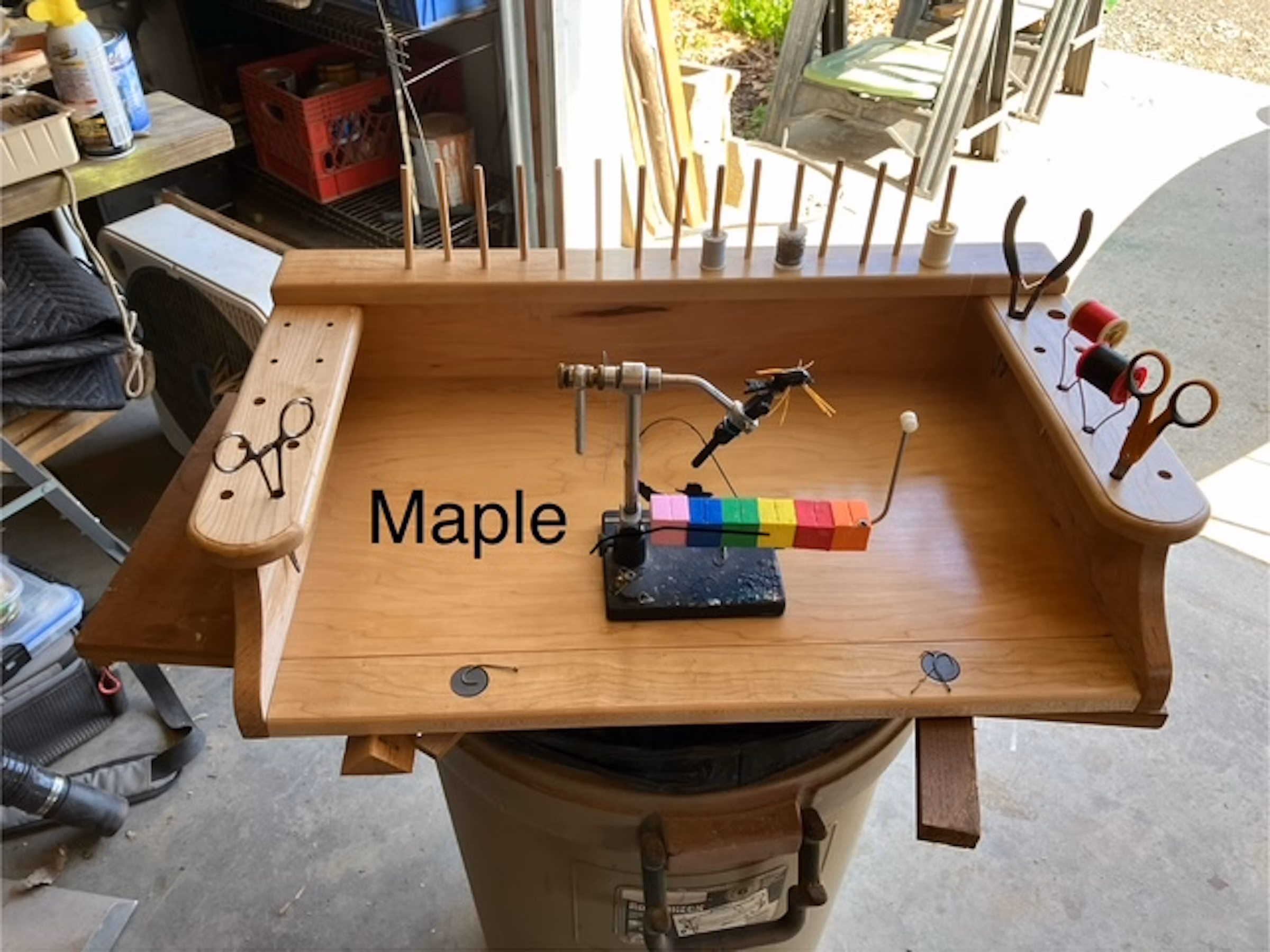 Fly Tying Workstation in Maple